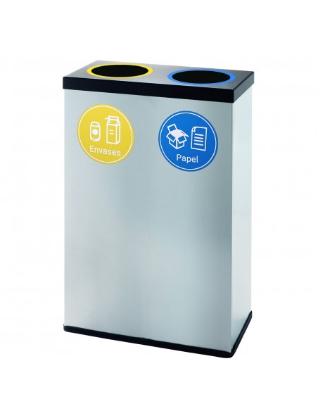 Papelera selectiva biplaza