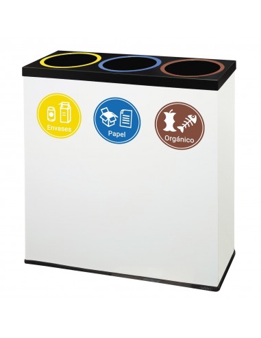 Papelera selectiva triplaza