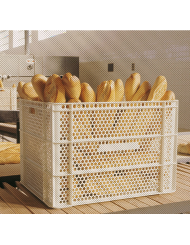 Caja apilable rejillada con fondo...