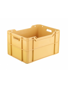 Caja apilable lisa de 500x375x280 mm. masa madre