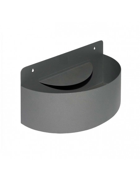 Cenicero metálico semicircular a pared