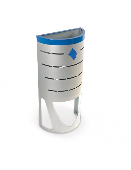 Papelera modular metálica semicircular