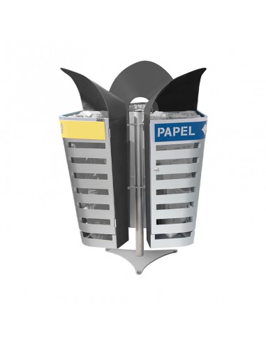 Papelera modular metálica de...