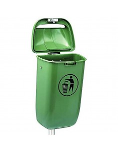 Papelera con tapa abatible...
