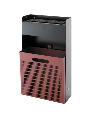 Papelera a pared con cenicero