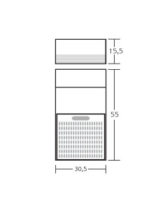 Papelera a pared con cenicero