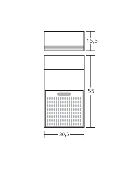 Papelera a pared con cenicero