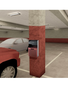 Papelera a pared con cenicero 2