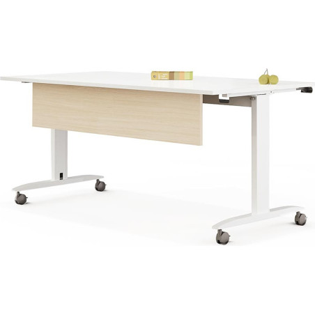 Mesa con ruedas plegable