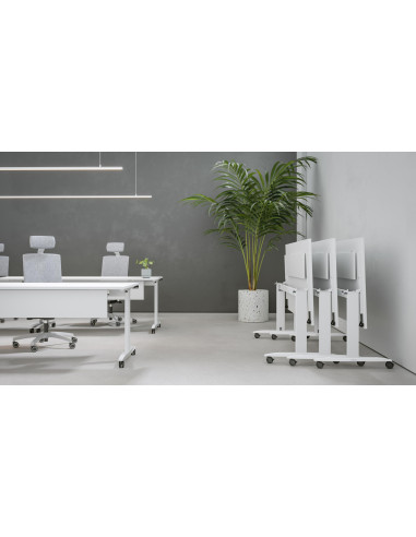 Mesa con ruedas plegable