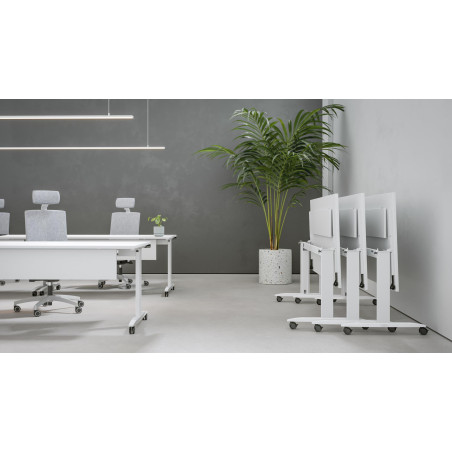 Mesa con ruedas plegable