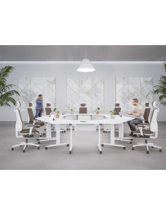 Mesa con ruedas plegable