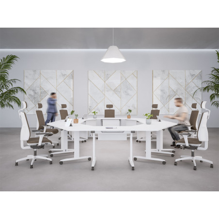 Mesa con ruedas plegable