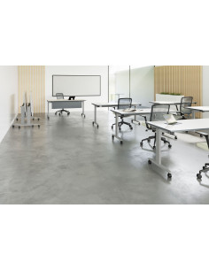 Mesa con ruedas plegable