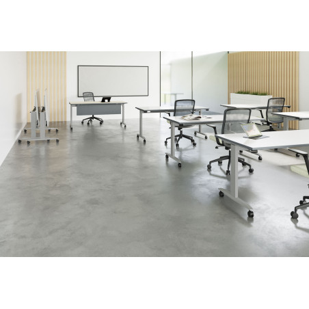 Mesa con ruedas plegable
