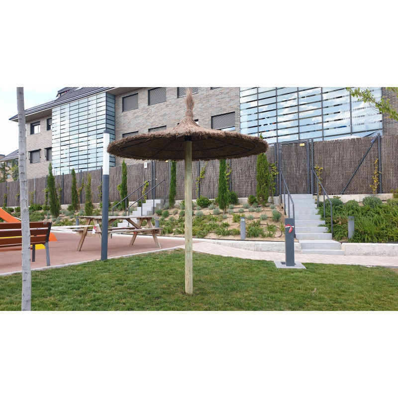 Sombrilla de brezo para exterior