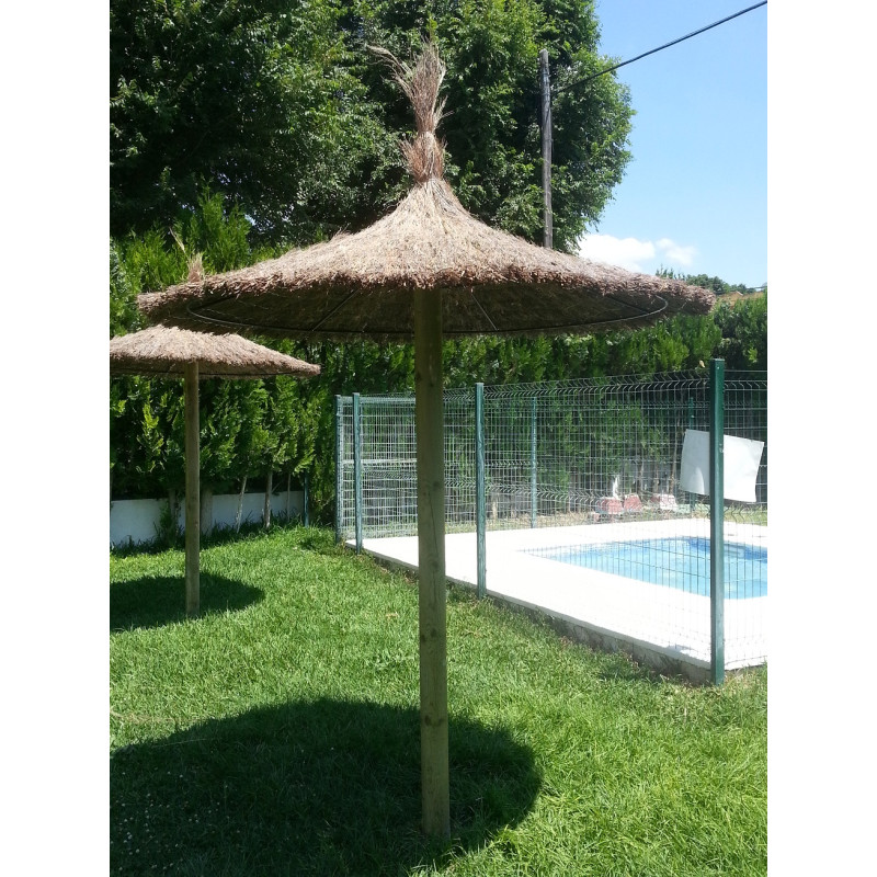 Sombrilla de brezo para exterior