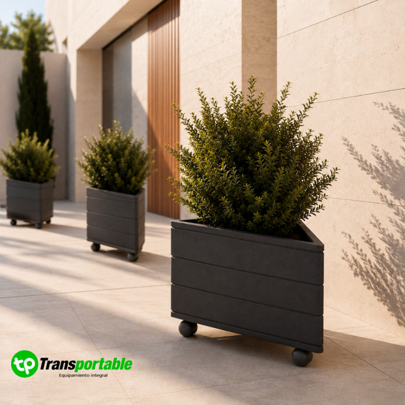 Jardinera de fundición para esquina