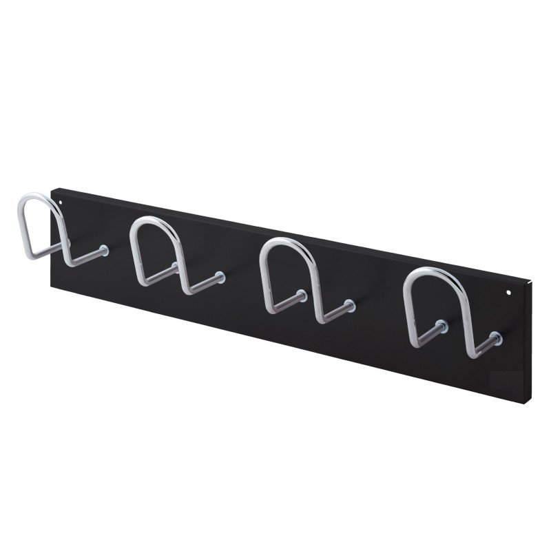 Perchero de pared con colgadores cromados
