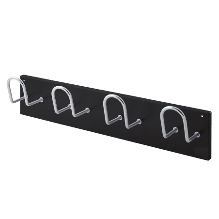 Perchero de pared con colgadores cromados