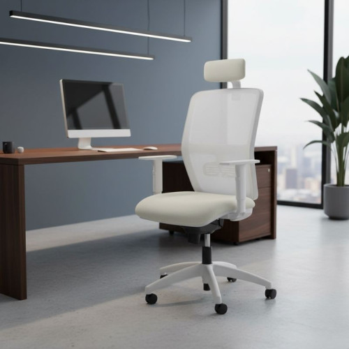 Silla con carcasa blanca...