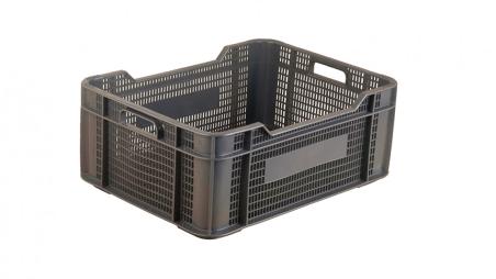 Caja apilable ranurada 500x375x195 mm.