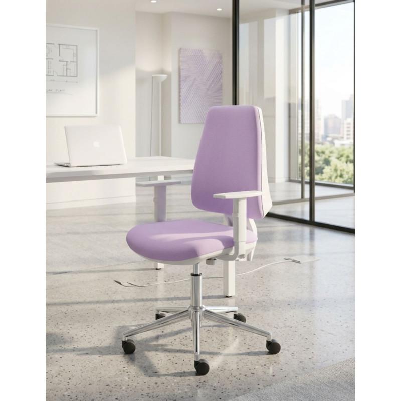 Silla ergonómica con carcasa blanca modelo Dublín White