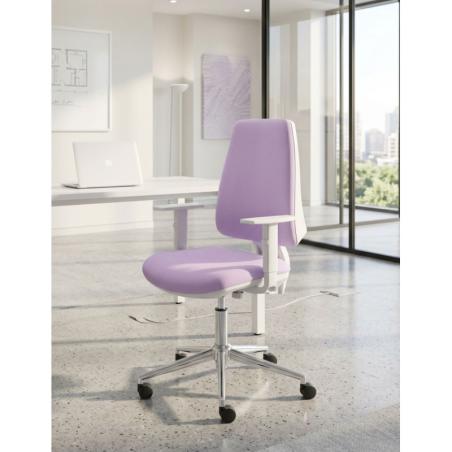 Silla ergonómica con carcasa blanca modelo Dublín White