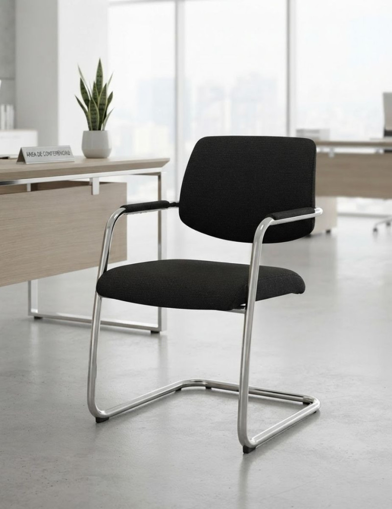 Silla con patín cromado Modelo Lima