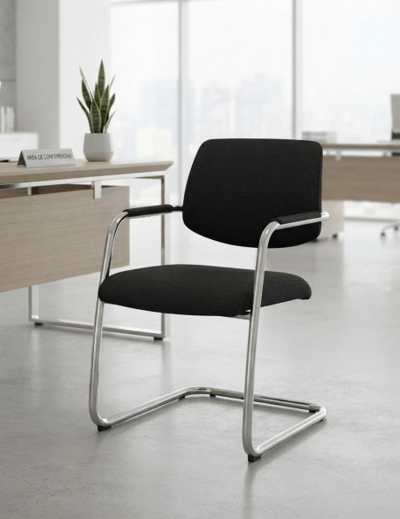 Silla con patín cromado Modelo Lima