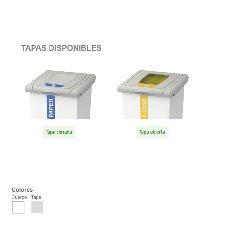 Papelera selectiva económica para tres residuos