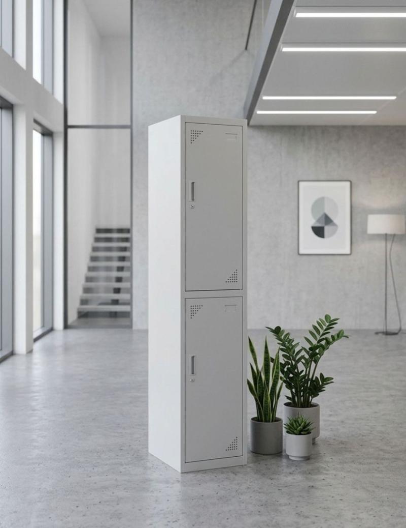Taquilla metálica económica de dos puertas