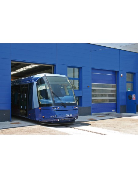 Puerta automática apilable