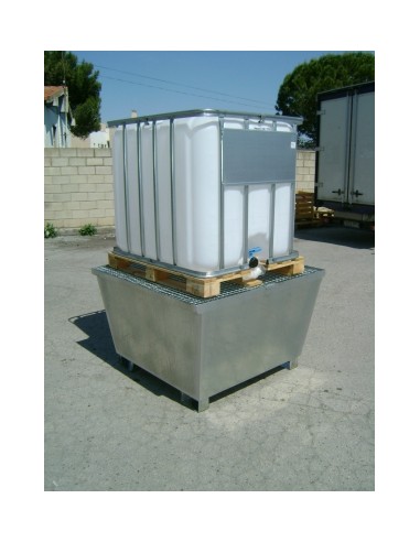 Cubeta 2 depositos 1000 litros con rejilla 2.480 x 1.285 x 500 mm 3086 —  Zurione
