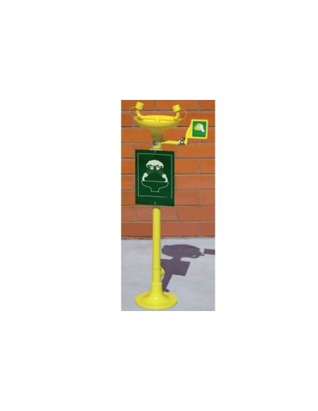 Lavaojos de emergencia sobre pedestal