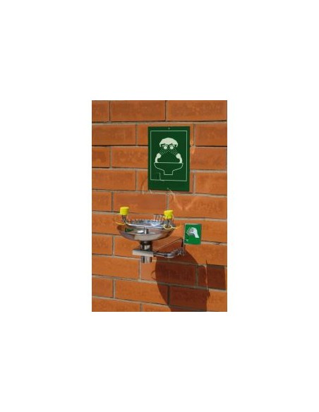 Lavaojos de emergencia de acero inoxidable