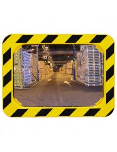 Espejo industrial rectangular enmarcado