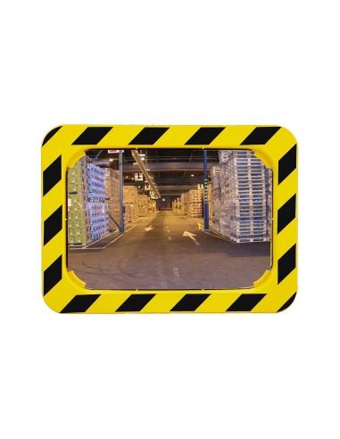 Espejo industrial rectangular enmarcado