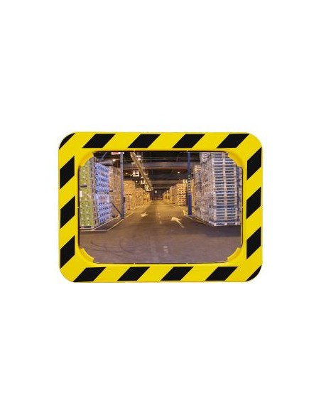 Espejo industrial rectangular enmarcado